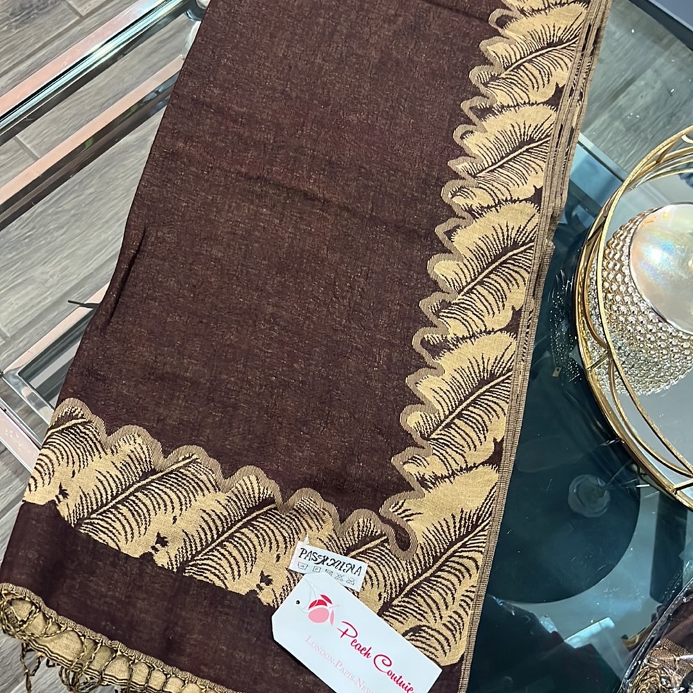 ✨Peach Couture Soft Persian Paisley Pashmina Shawl Scarf